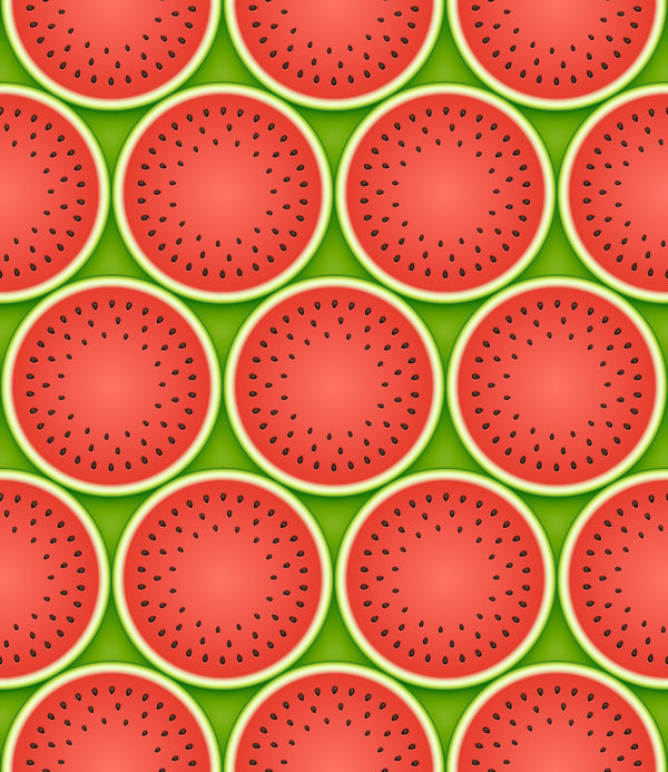 Ripe watermelon seamless pattern vector 01  