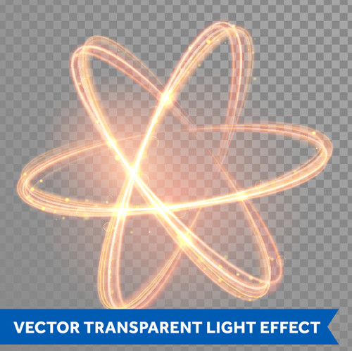 Transparent light effect illustration set vector 11  