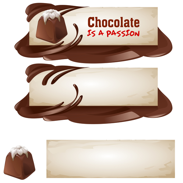 Vector chocolate banner material 07  