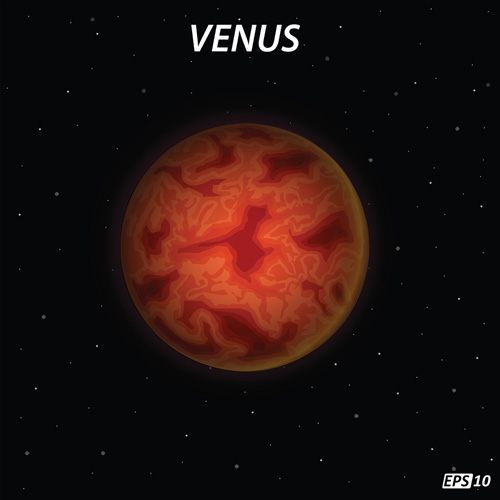 Venus art background vector  