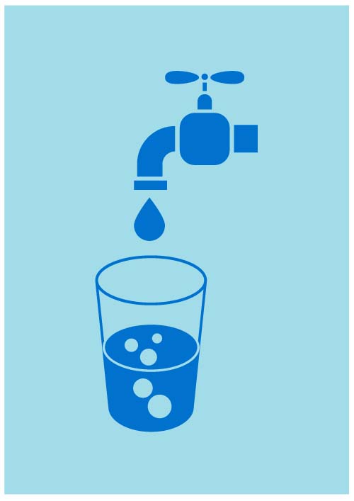 Water tap and water drop background vector 05  