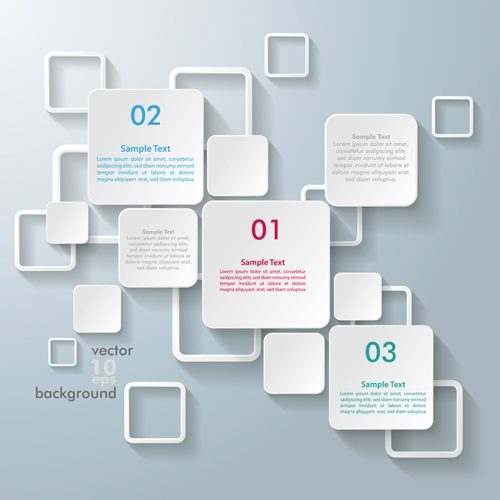 White Text boxes Backgrounds vector 03  