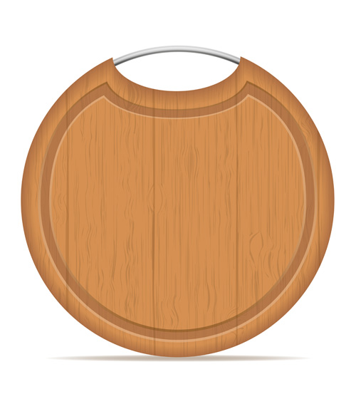 Wooden cutting board vector design set 08  