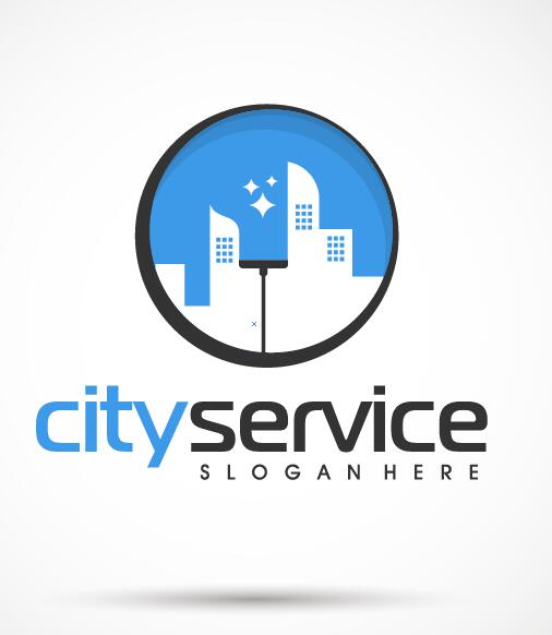 vecteur de logo de service de ville  