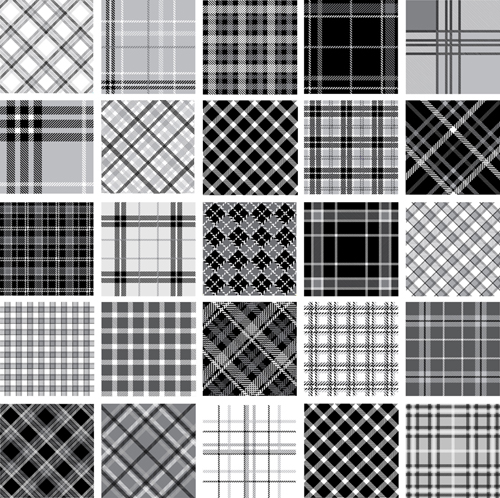 Set of Fabric patterns vector 03  