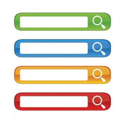 Vector colorful website search boxes material  
