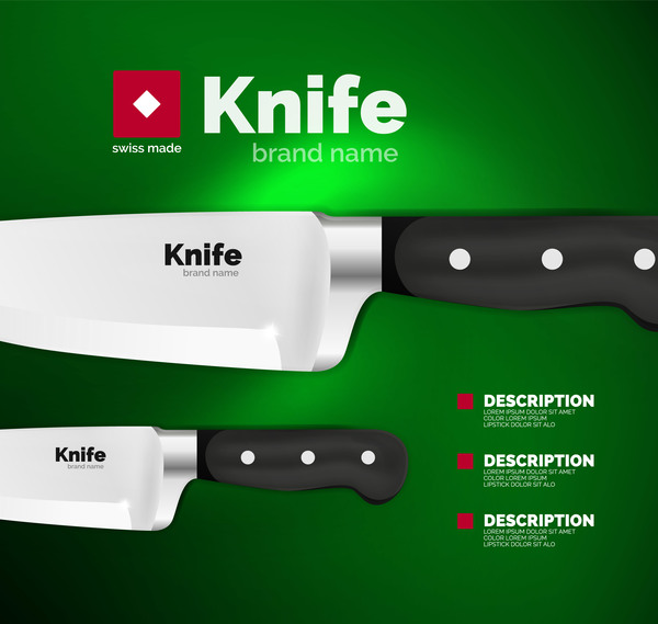 knife poster template vector design 04  