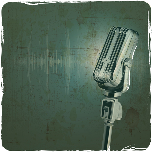 Vector set of Microphone design elements graphics 03  