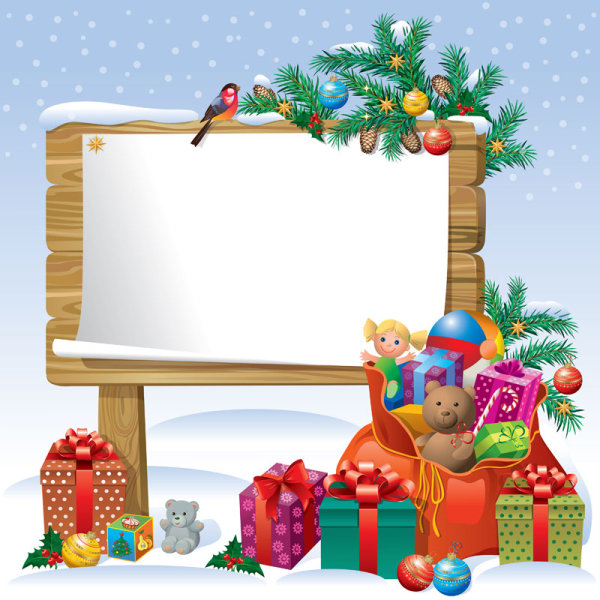 2013 Christmas background with Gift Box design vector 03  