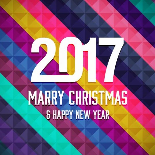 2017幾何学的背景ベクトル04でクリスマスと新年  
