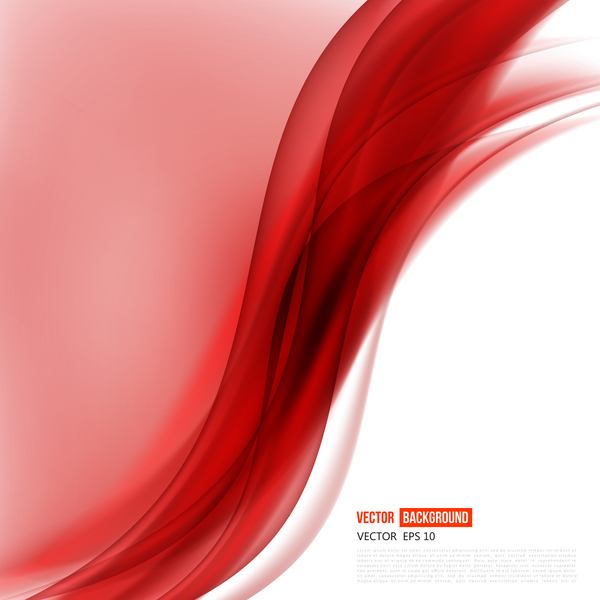 Abstrakter Hintergrund mit roten Linien gewellter Vektor 02  