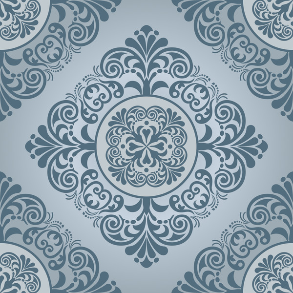 バロックの装飾パターンのシームレスなベクトルヴィンテージデザイン01  