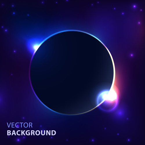 Blue cosmic background vector 01  