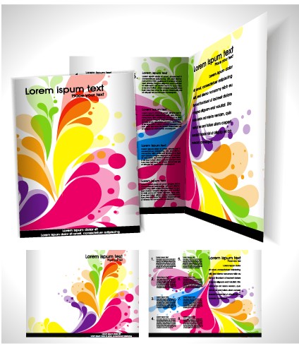 Business templates with cover brochure design vector 05  