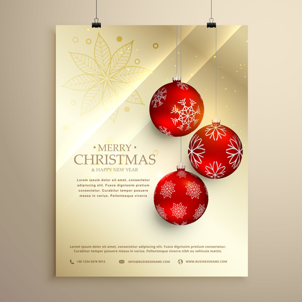 Flyer de Noël et couverture brochure design vecteur 05  