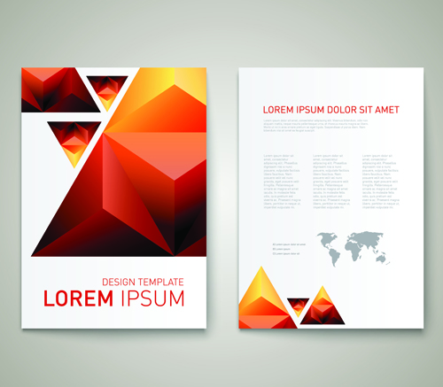 Cover brochure geometric triangle copy space vector 02  