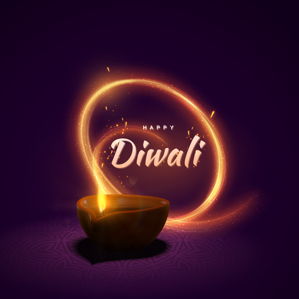Diwali vecteur de fond créatif 03  