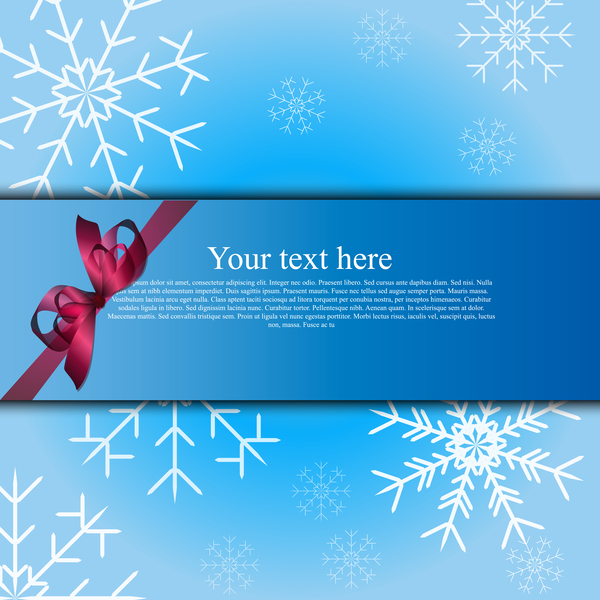 Elegant christmas card blue styles vectors 05  