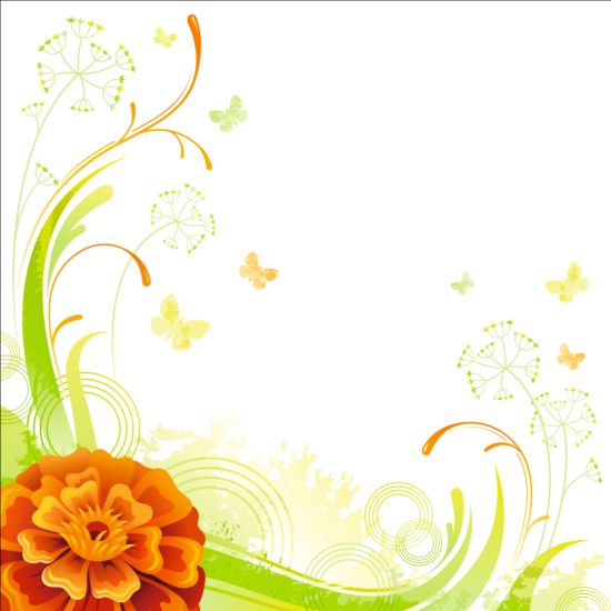 Elegant blommig bakgrund illustration vektor 04  