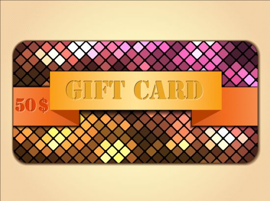 Fashion gift card template vectors 09  