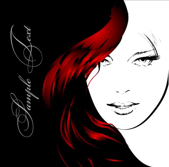 Fashion woman cover design vectors 07  