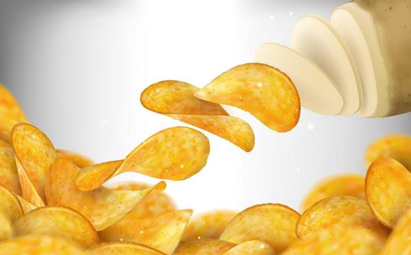 Frische Kartoffelchips-Vektor-Illustration  