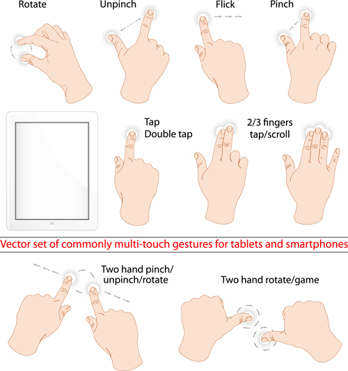 Different Hands gesture design vector 02  