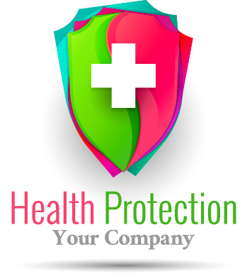 Gezondheid bescherming logo design vector  