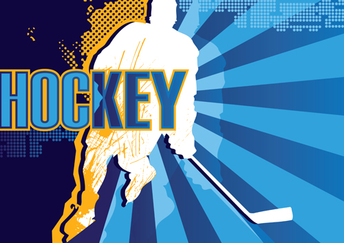 Set of Hockey design elements vector 03  