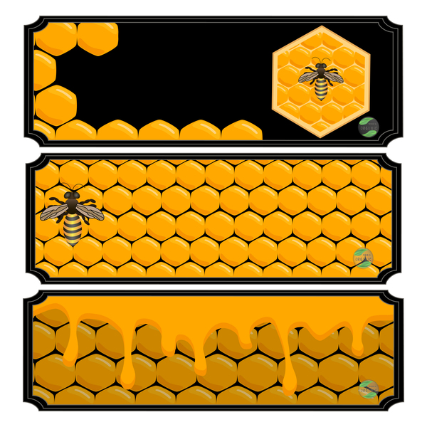Bannières de miel conception vecteurs set 05  