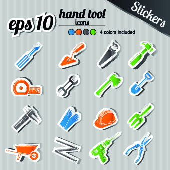 Icons stickers vector 03  