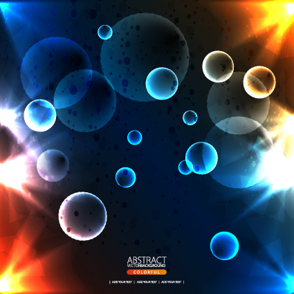 Dynamic Light backgrounds art vector set 02  