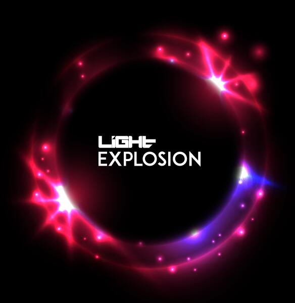 Light explosion effect background vector 05  