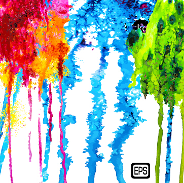 Messy watercolor art background vector 03  