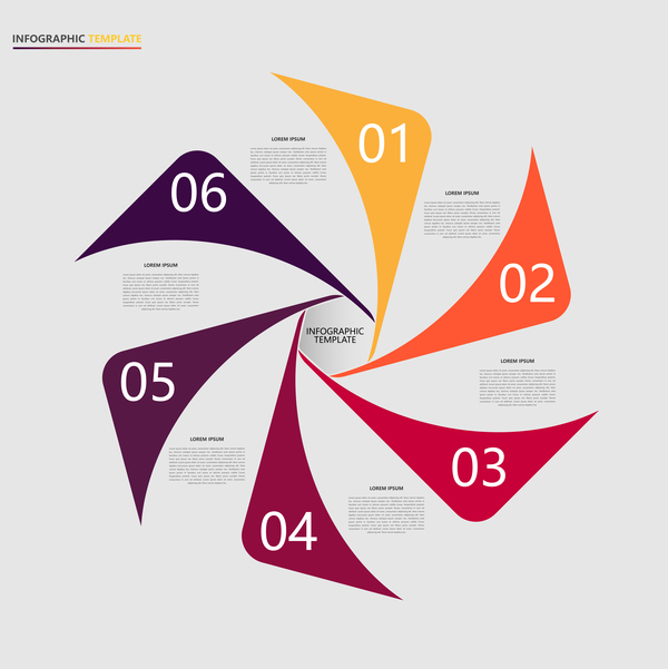 Infographic Schablone des minimalistischen Designs vector Material 10  