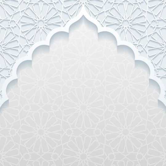 Мечеть контур белый фон вектора 02  