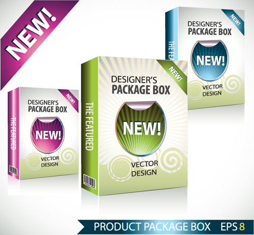 New Product Packaging Boxes design vector 02  