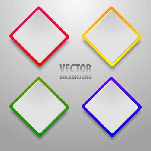 Paper text frames vector material 02  