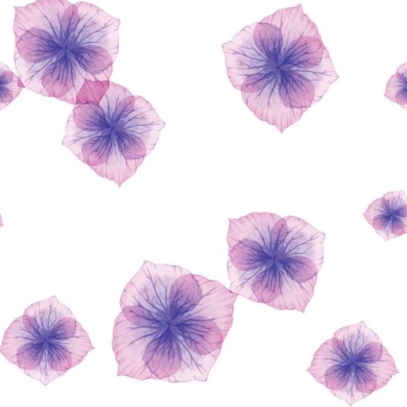 Purple petal seamless pattern vector 02  