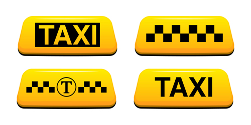 Taxi symbol design vector graphics 03  