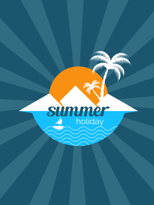 Vector poster summer holidays design 04  