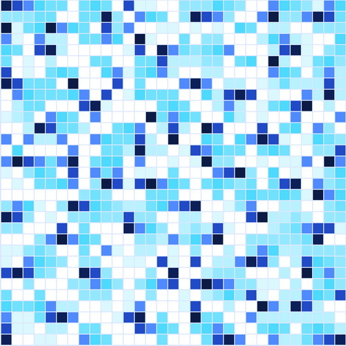 Weiß mit blauem Mosaikhintergrundvektor  