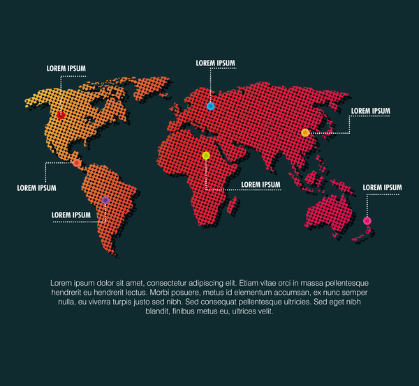 Welt-Infografik Vorlage Vektor Material 09  