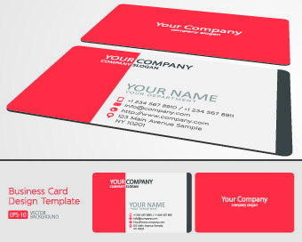 Simple business cards design vector set 01  