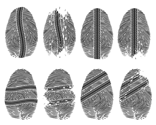 Different Fingerprints design elements vector 10  