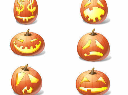 Halloween Pumpkin Emoticons  