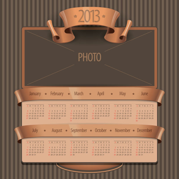 Creative 2013 calendar design art vector set 02  