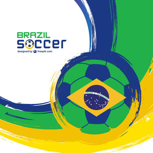 2014 ブラジル世界サッカー大会ベクター背景 02  