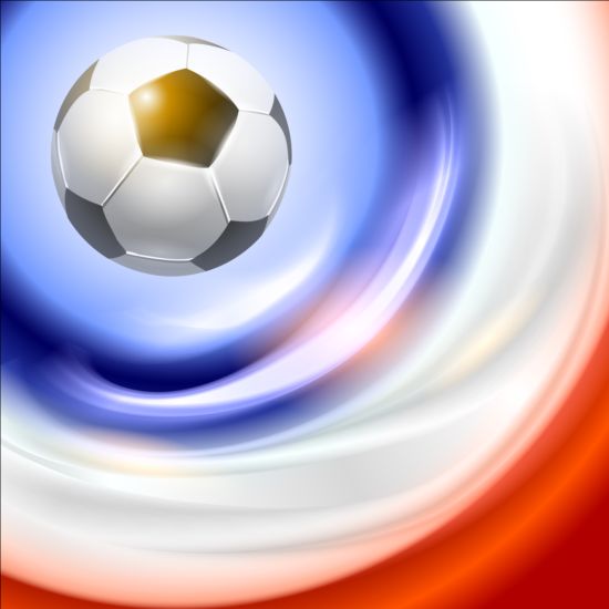 2016 fotboll med färgglada bakgrunds vektorer 01  