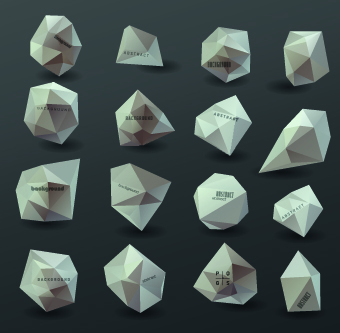 3D Origami Speech Bubbles vector 02  